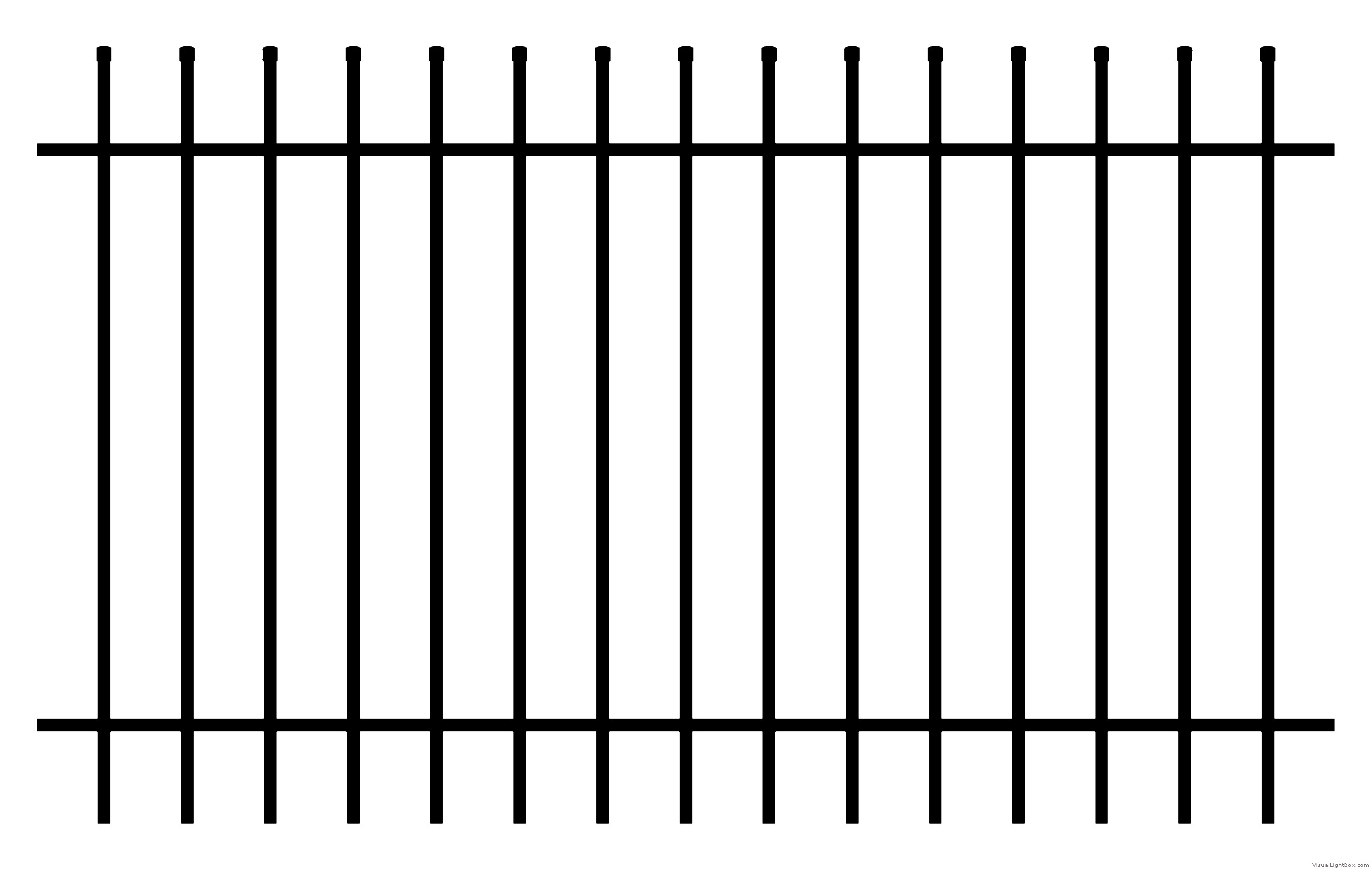 Решетка ограждения металлическая: Оса-т15-00 высотой 1,0 м